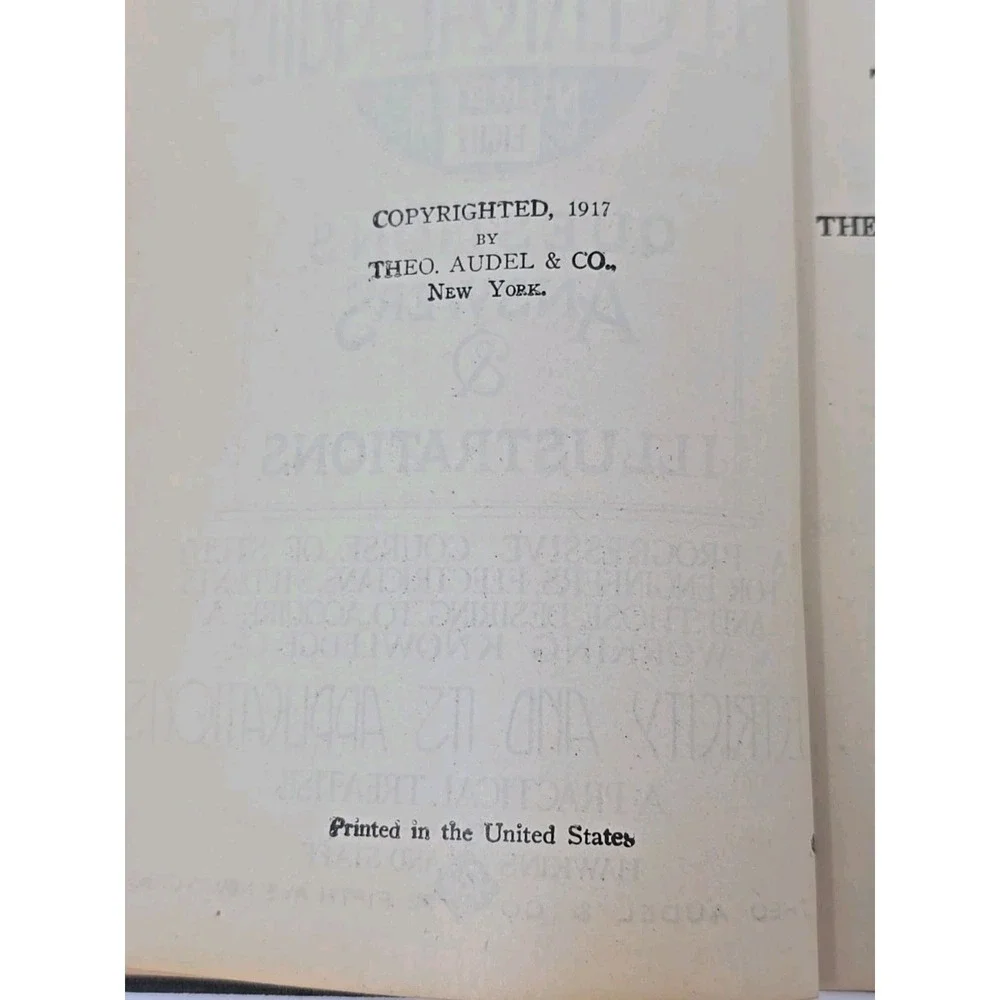 1917 Hawkins Electrical Guide #1 2nd Ed. & Guide #8 2nd Ed.  Lot of 2 Books U113